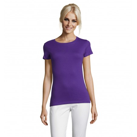 Sol's - Tee-shirt femme col rond REGENT WOMEN - Violet Foncé