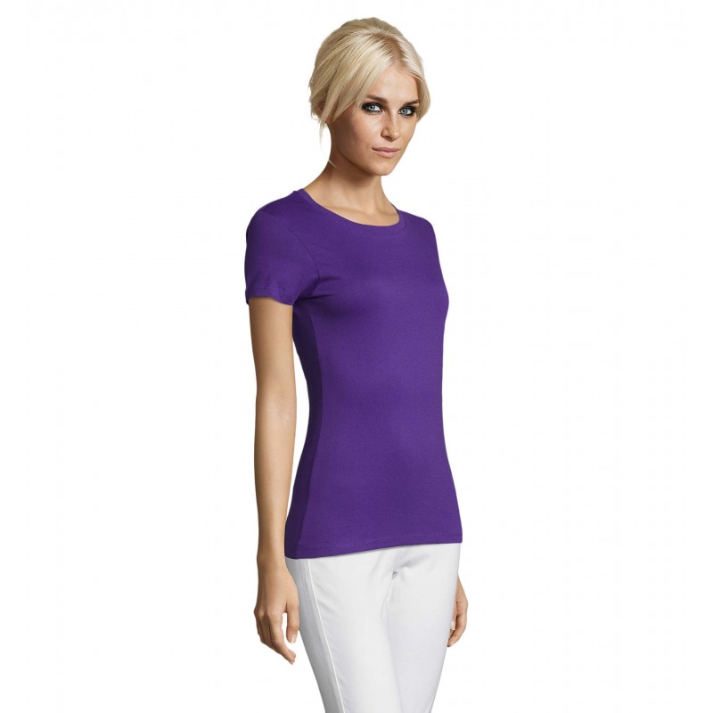 Sol's - Tee-shirt femme col rond REGENT WOMEN - Violet Foncé