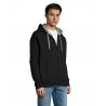 Sol's - Veste zippée homme bicolore à capuche doublée contrastée SOUL MEN - Noir