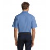 Sol's - Chemise homme popeline manches courtes BRISTOL - Bleu Moyen