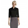 Sol's - Chemise femme stretch manches 3/4 EFFECT - Noir