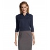 Sol's - Chemise femme stretch manches 3/4 EFFECT - Bleu Foncé
