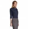 Sol's - Chemise femme stretch manches 3/4 EFFECT - Bleu Foncé