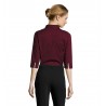 Sol's - Chemise femme stretch manches 3/4 EFFECT - Bordeaux Moyen