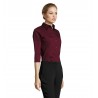 Sol's - Chemise femme stretch manches 3/4 EFFECT - Bordeaux Moyen