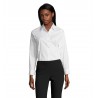 Sol's - Chemise femme stretch manches longues EDEN - Blanc