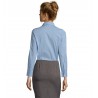 Sol's - Chemise femme stretch manches longues EDEN - Ciel Vif
