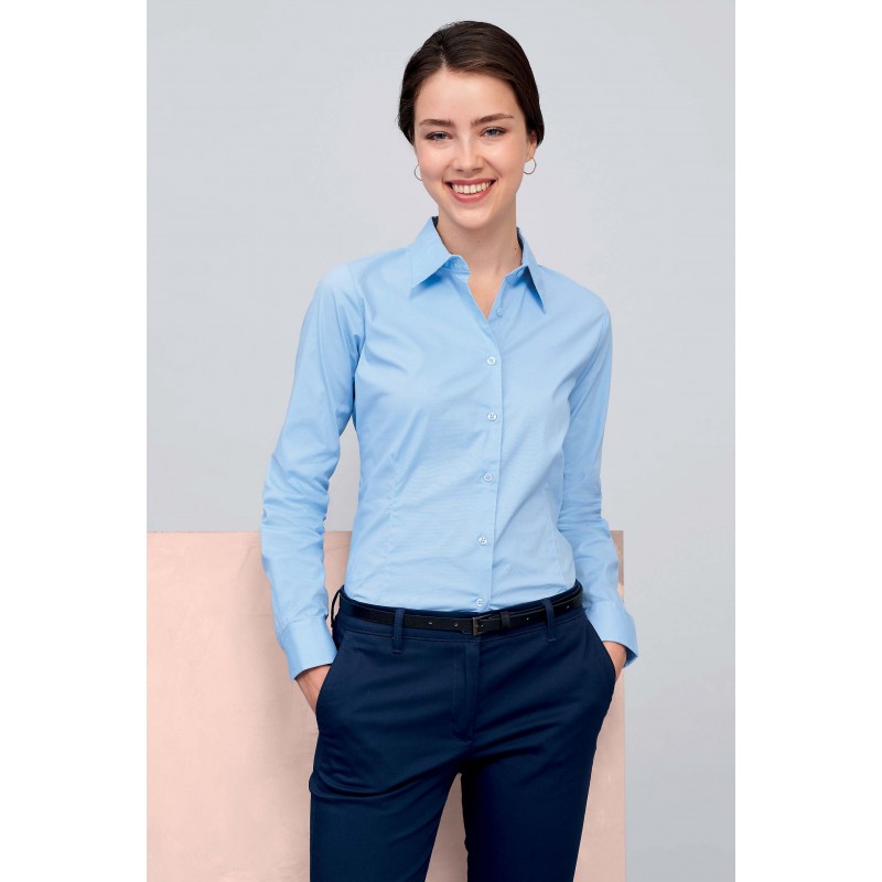 Sol's - Chemise femme stretch manches longues EDEN