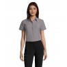 Sol's - Chemise femme oxford manches courtes ELITE - Silver