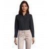 Sol's - Chemise femme popeline manches longues EXECUTIVE - Noir