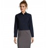 Sol's - Chemise femme popeline manches longues EXECUTIVE - Bleu Foncé