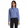 Sol's - Chemise femme popeline manches longues EXECUTIVE - Bleu Moyen