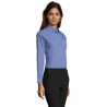 Sol's - Chemise femme popeline manches longues EXECUTIVE - Bleu Moyen