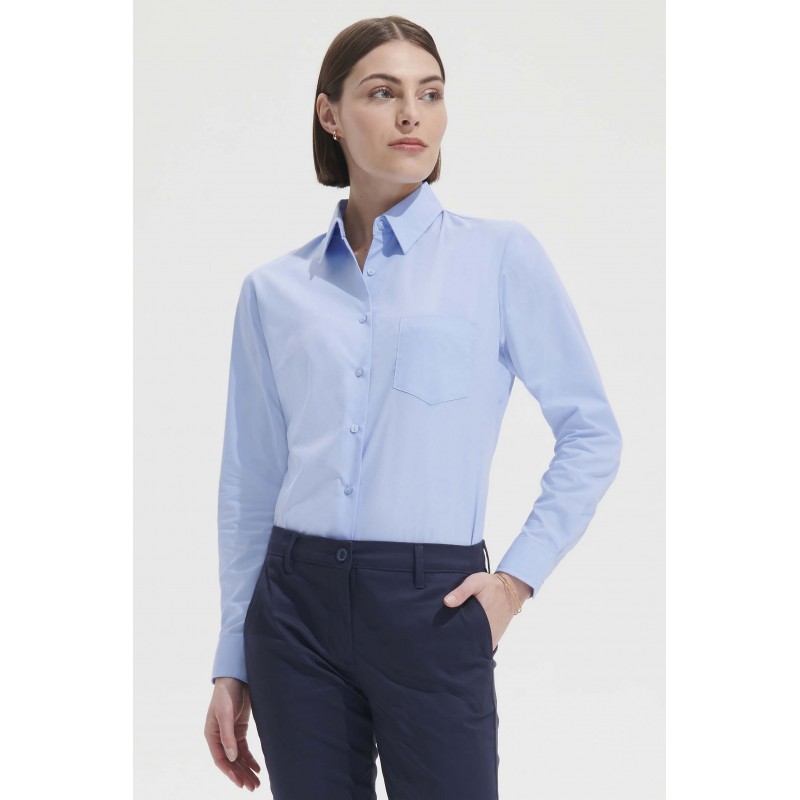 Sol's - Chemise femme popeline manches longues EXECUTIVE