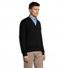 Sol's - Gilet homme boutonné col v GOLDEN MEN - Noir