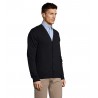 Sol's - Gilet homme boutonné col v GOLDEN MEN - Marine