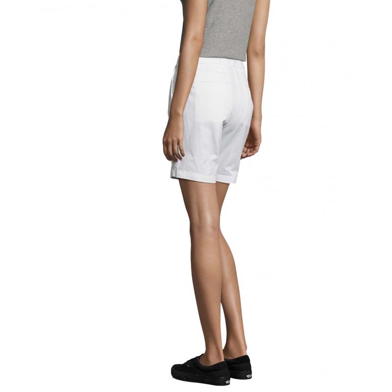 Sol's - Bermuda chino femme JASPER WOMEN - Blanc