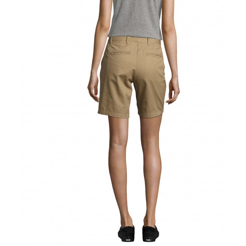 Sol's - Bermuda chino femme JASPER WOMEN - Châtaigne