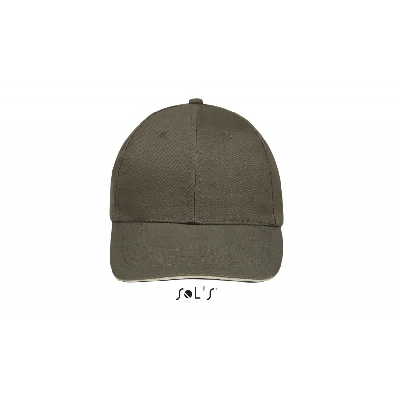 Sol's - Casquette 6 panneaux BUFFALO - Army / Beige