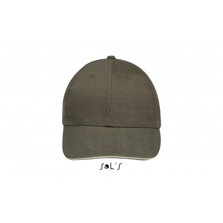 Sol's - Casquette 6 panneaux BUFFALO - Army / Beige
