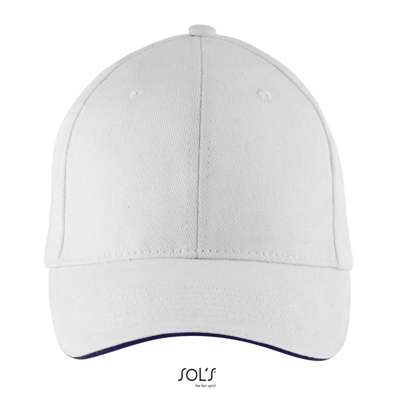 Sol's - Casquette 6 panneaux BUFFALO - Blanc / French Marine