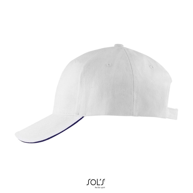 Sol's - Casquette 6 panneaux BUFFALO - Blanc / French Marine