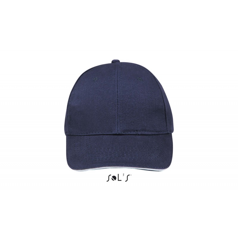 Sol's - Casquette 6 panneaux BUFFALO - French Marine / Blanc