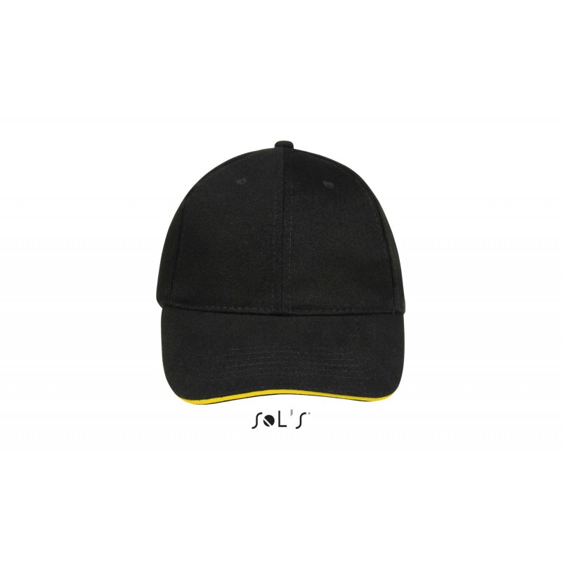 Sol's - Casquette 6 panneaux BUFFALO - Noir / Jaune