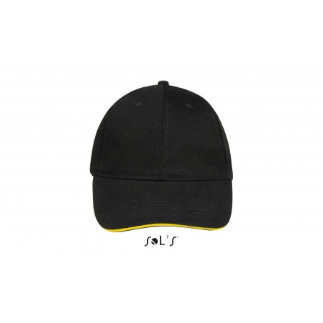 Sol's - Casquette 6 panneaux BUFFALO - Noir / Jaune