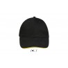 Sol's - Casquette 6 panneaux BUFFALO - Noir / Jaune