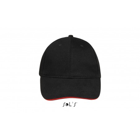 Sol's - Casquette 6 panneaux BUFFALO - Noir / Rouge