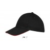 Sol's - Casquette 6 panneaux BUFFALO - Noir / Rouge