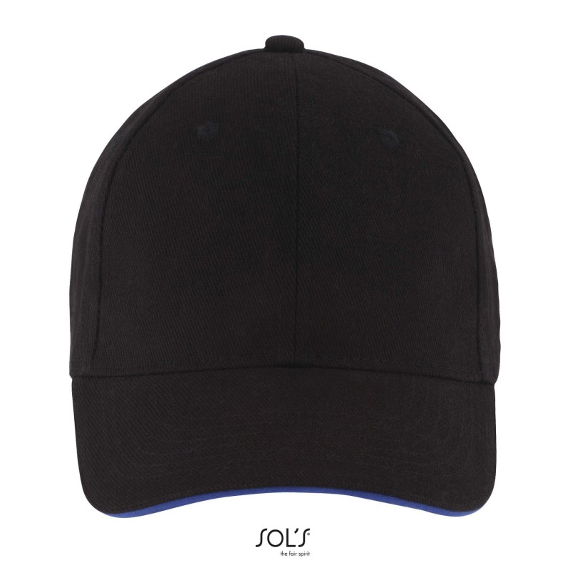 Sol's - Casquette 6 panneaux BUFFALO - Noir/royal