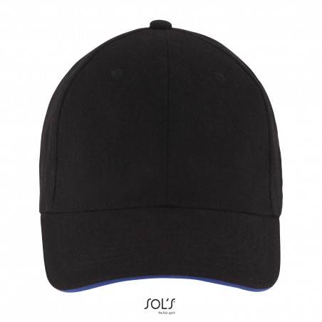 Sol's - Casquette 6 panneaux BUFFALO - Noir/royal