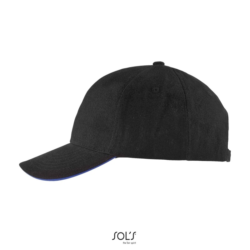 Sol's - Casquette 6 panneaux BUFFALO - Noir/royal