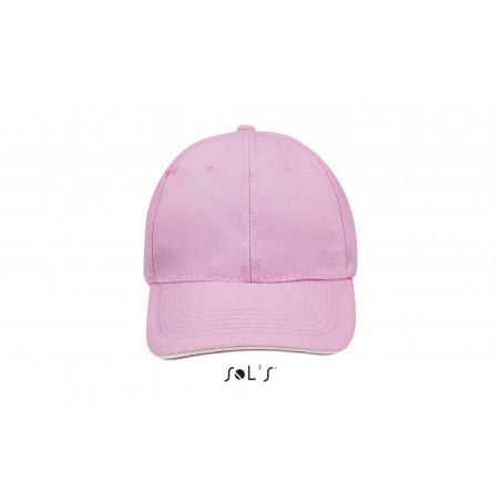 Sol's - Casquette 6 panneaux BUFFALO - Rose / Blanc