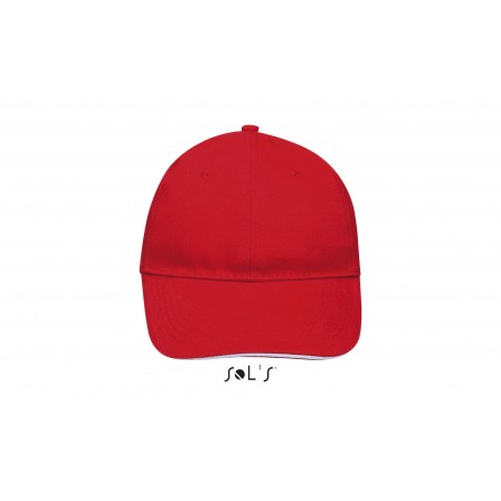 Sol's - Casquette 6 panneaux BUFFALO - Rouge / Blanc