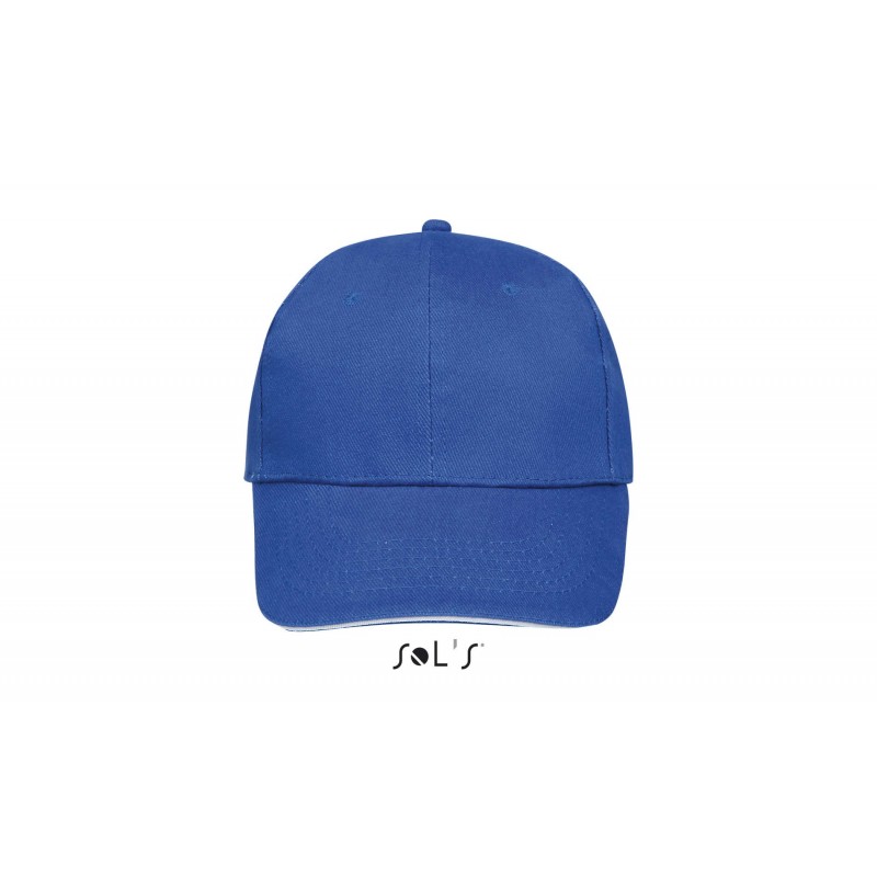 Sol's - Casquette 6 panneaux BUFFALO - Royal / Blanc