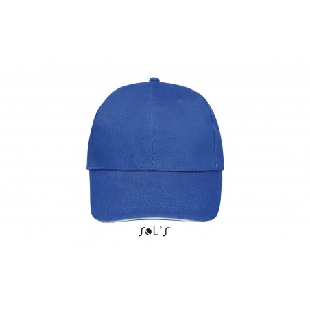 Sol's - Casquette 6 panneaux BUFFALO - Royal / Blanc