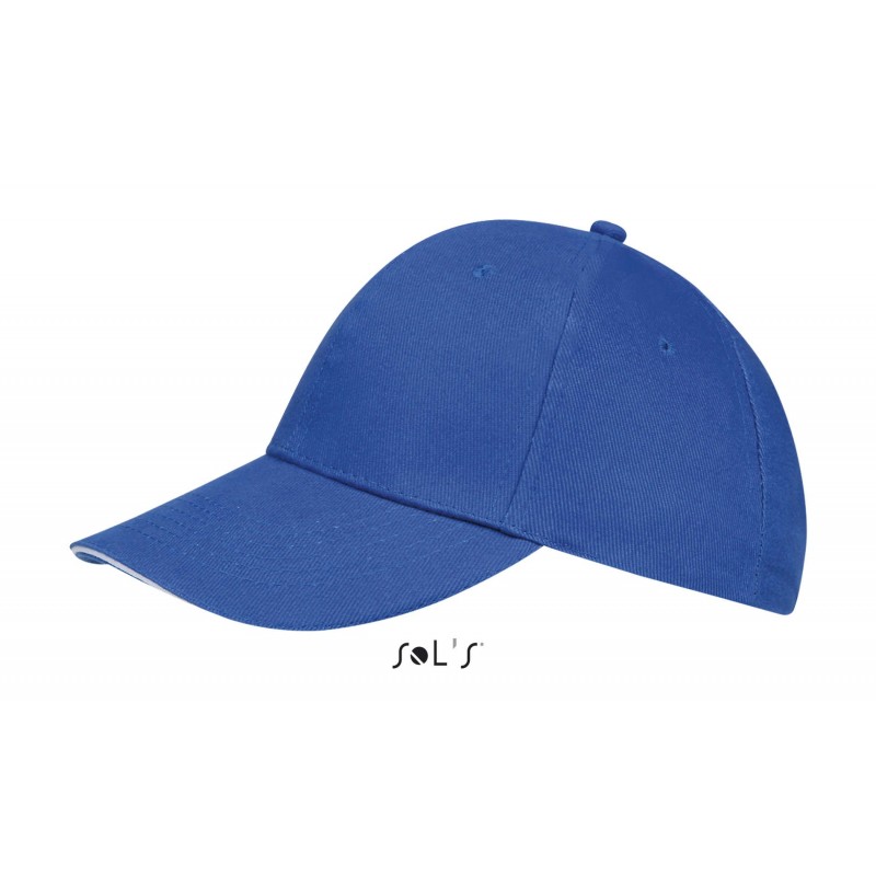 Sol's - Casquette 6 panneaux BUFFALO - Royal / Blanc