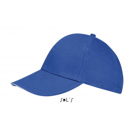Sol's - Casquette 6 panneaux BUFFALO - Royal / Blanc