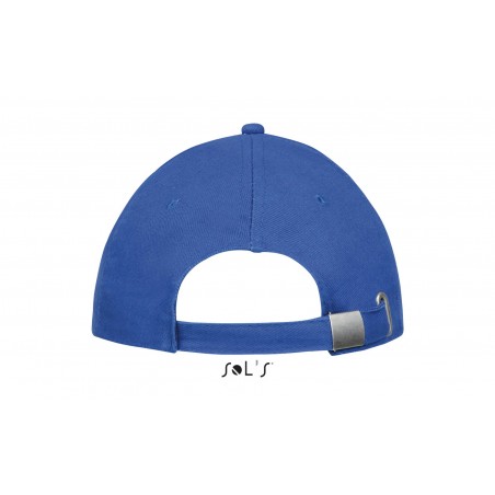 Sol's - Casquette 6 panneaux BUFFALO - Royal / Corail Fluo