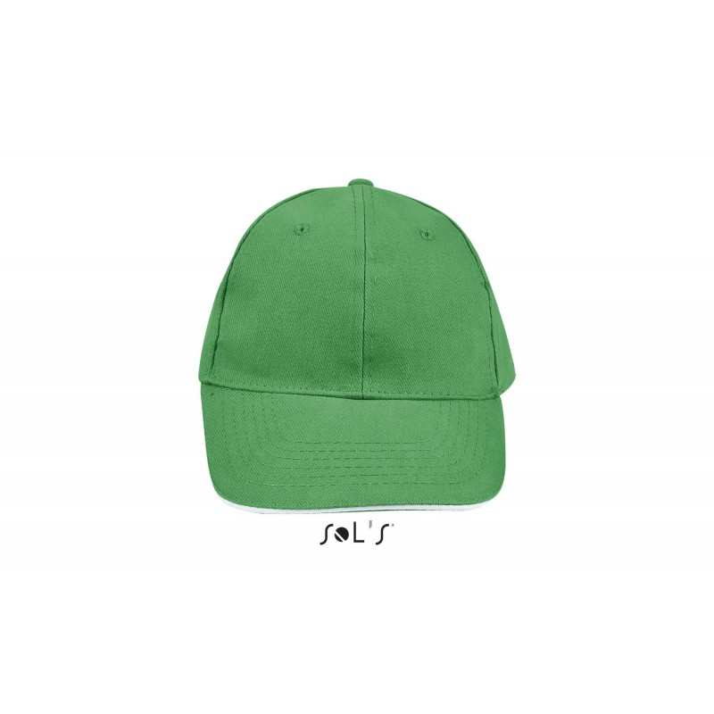 Sol's - Casquette 6 panneaux BUFFALO - Vert Prairie / Blanc