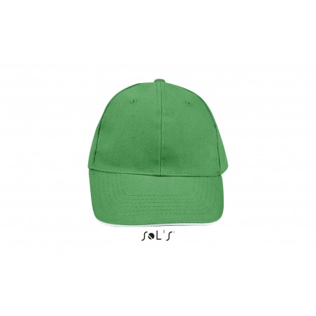 Sol's - Casquette 6 panneaux BUFFALO - Vert Prairie / Blanc