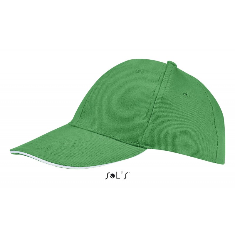 Sol's - Casquette 6 panneaux BUFFALO - Vert Prairie / Blanc
