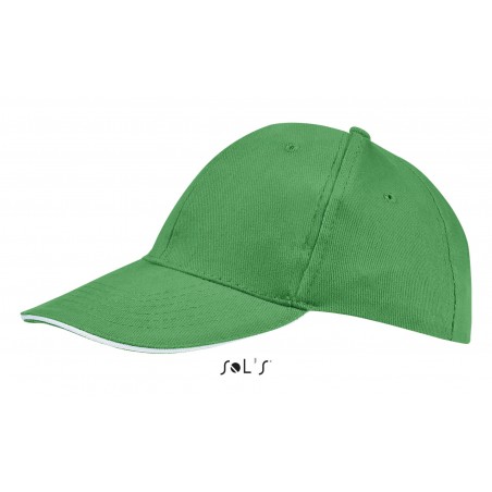 Sol's - Casquette 6 panneaux BUFFALO - Vert Prairie / Blanc