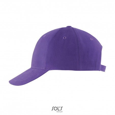 Sol's - Casquette 6 panneaux BUFFALO - Violet Foncé