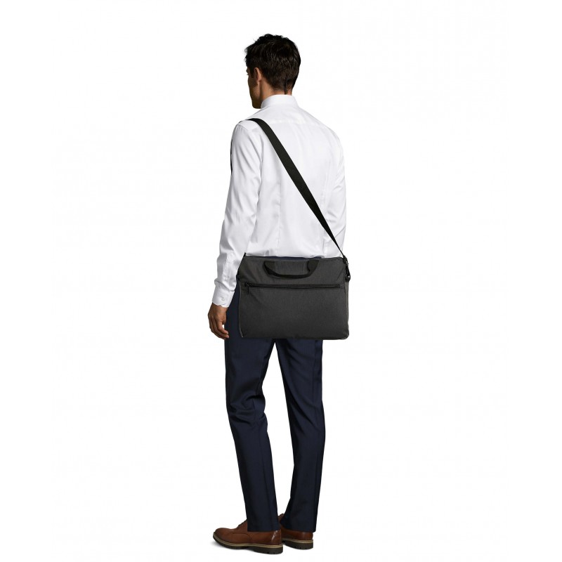 Sol's - Porte document bi-matière PORTER - Anthracite Chiné