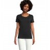 Neoblu - Tee-shirt manches courtes jersey mercerisé femme LUCAS WOMEN - Noir Profond