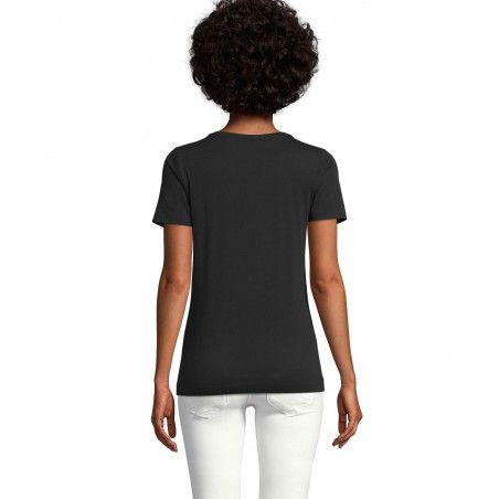 Neoblu - Tee-shirt manches courtes jersey mercerisé femme LUCAS WOMEN - Noir Profond